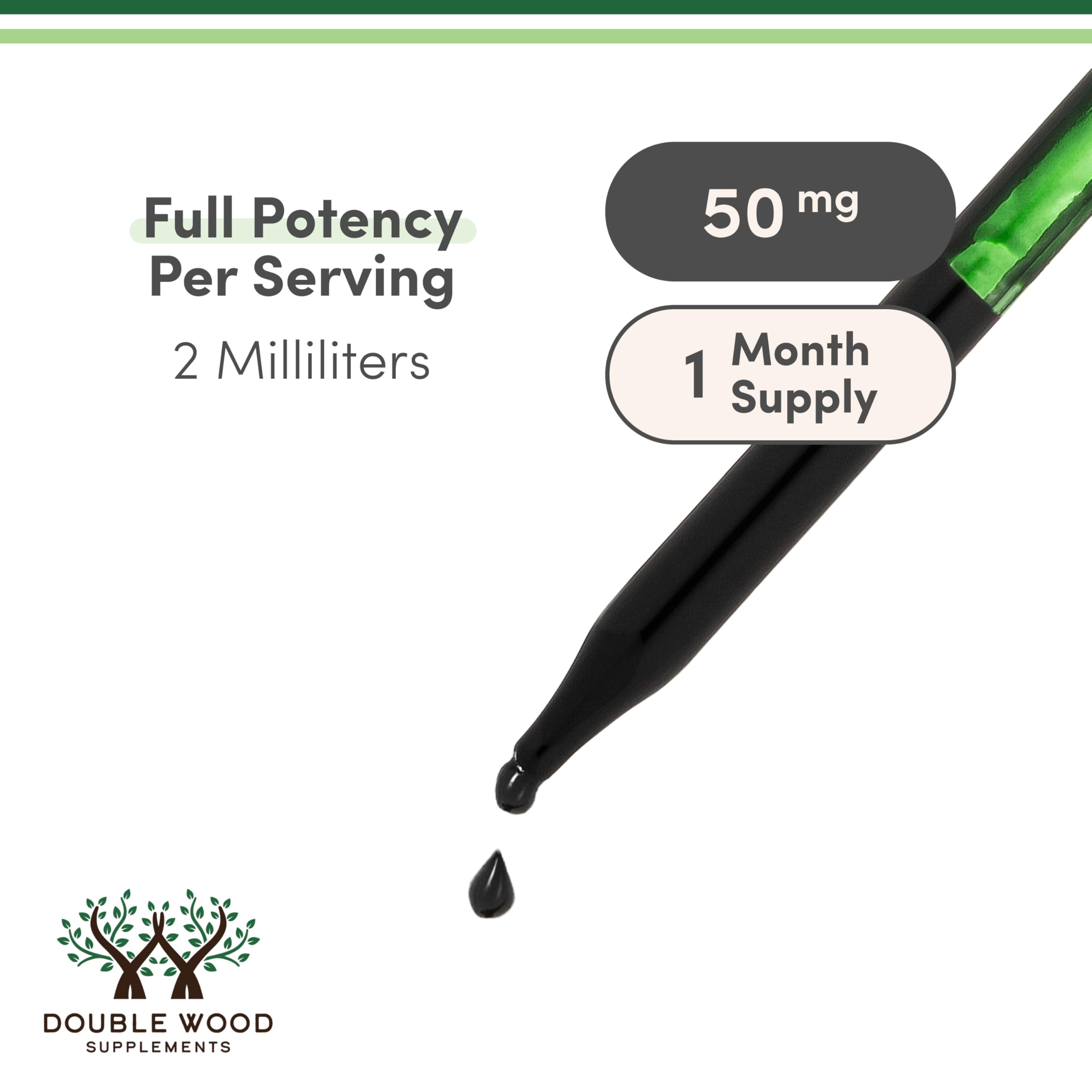 Double Wood Liquid Chlorophyll Drops 1g peppermint flavour packaging