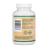 Double Wood MAG-8 Magnesium Complex with capsules on a wooden table