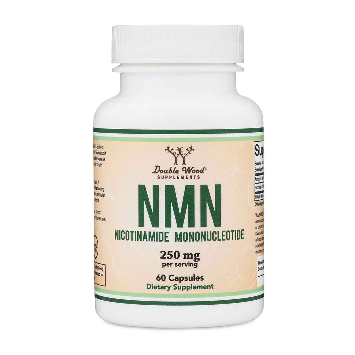 Double Wood NMN 125mg Capsules front view with packaging