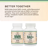 Double Wood NMN 125mg Capsules showing the side view of the bottle
