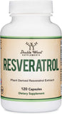 Double Wood Resveratrol 500mg 120 veggie capsules front view