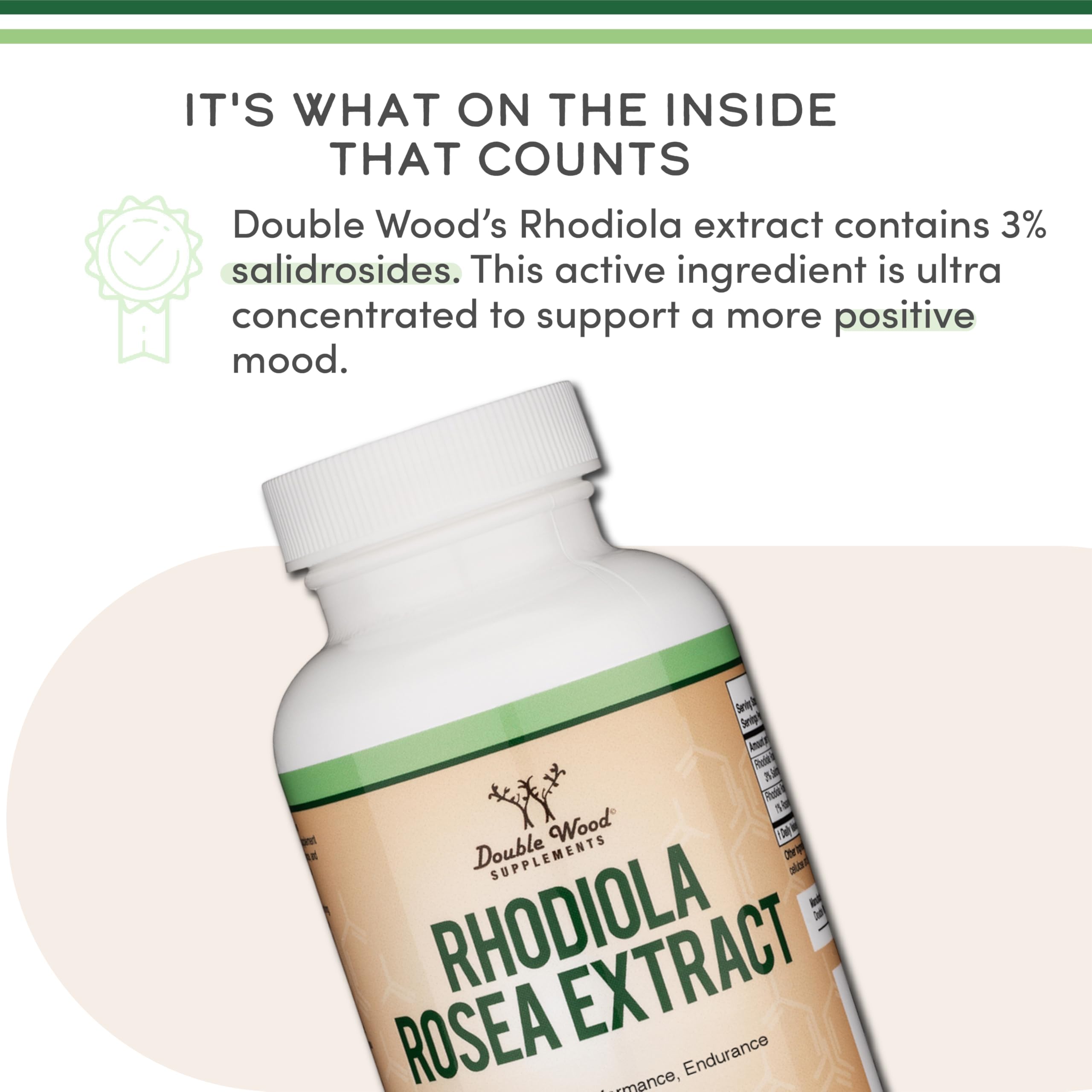 Double Wood Rhodiola Rosea Extract 500mg ingredients list