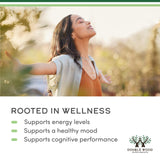 Double Wood Rhodiola Rosea Extract 500mg on a wooden table
