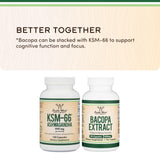 Double Wood Supplements Ashwagandha 500mg bottle with herbs