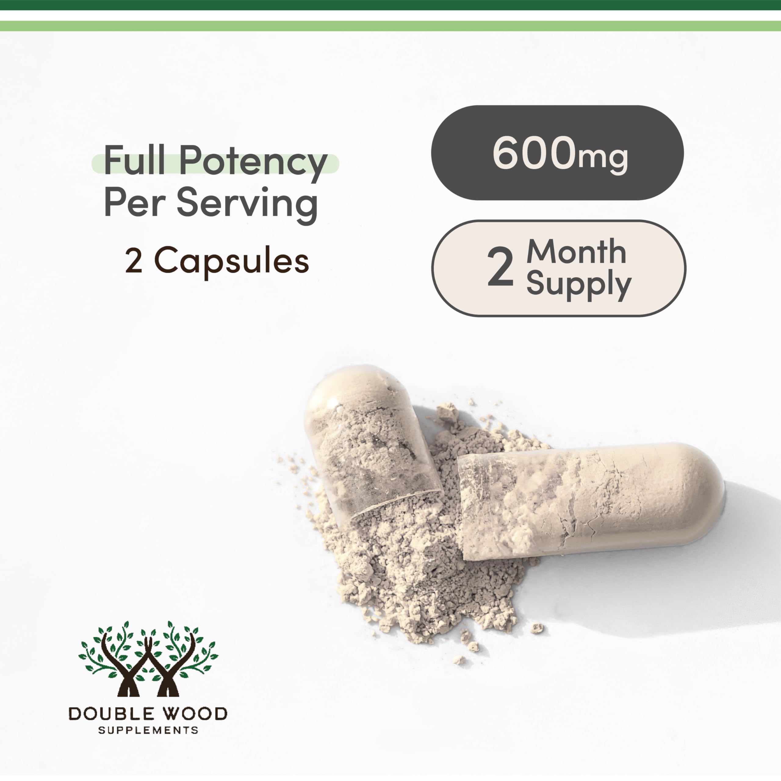 Double Wood Supplements Ashwagandha 500mg nutritional information
