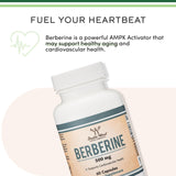 Double Wood Supplements Berberine 500mg capsule bottle side view