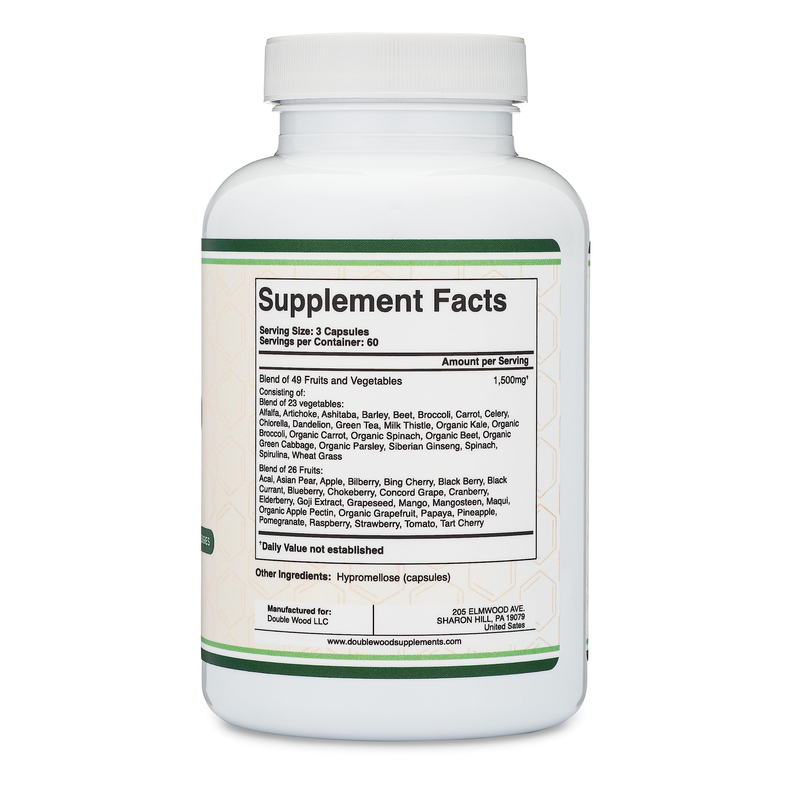 Double Wood Supplements Blended Vitamin & Mineral Supplement side view