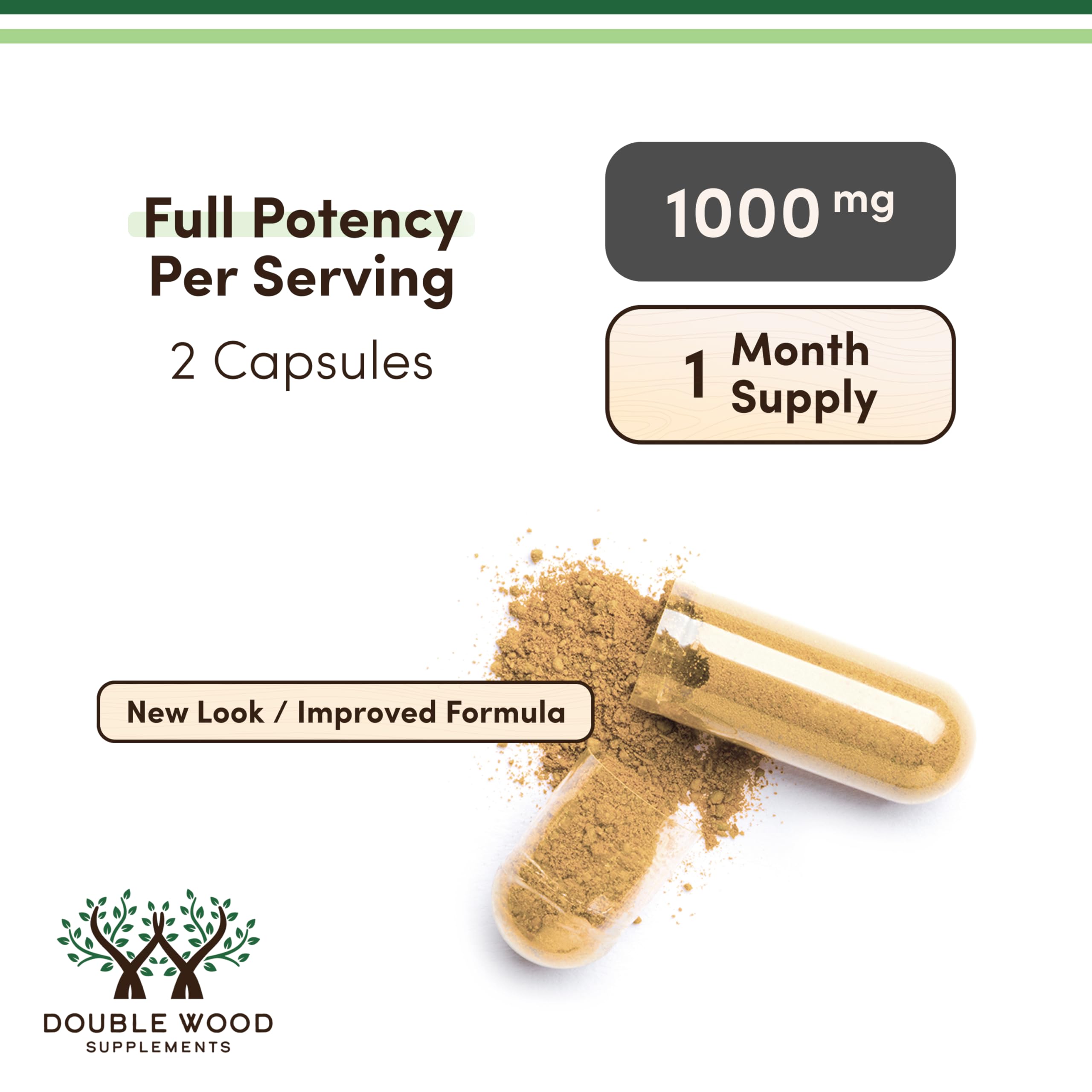 Double Wood Supplements Citrus Bergamot 1000mg capsules opened bottle