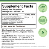 Double Wood Supplements Citrus Bergamot 1000mg capsules side view
