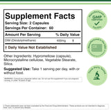 Double Wood Supplements DIM Estrogen Blocker 400mg 120 Capsules bottle side view
