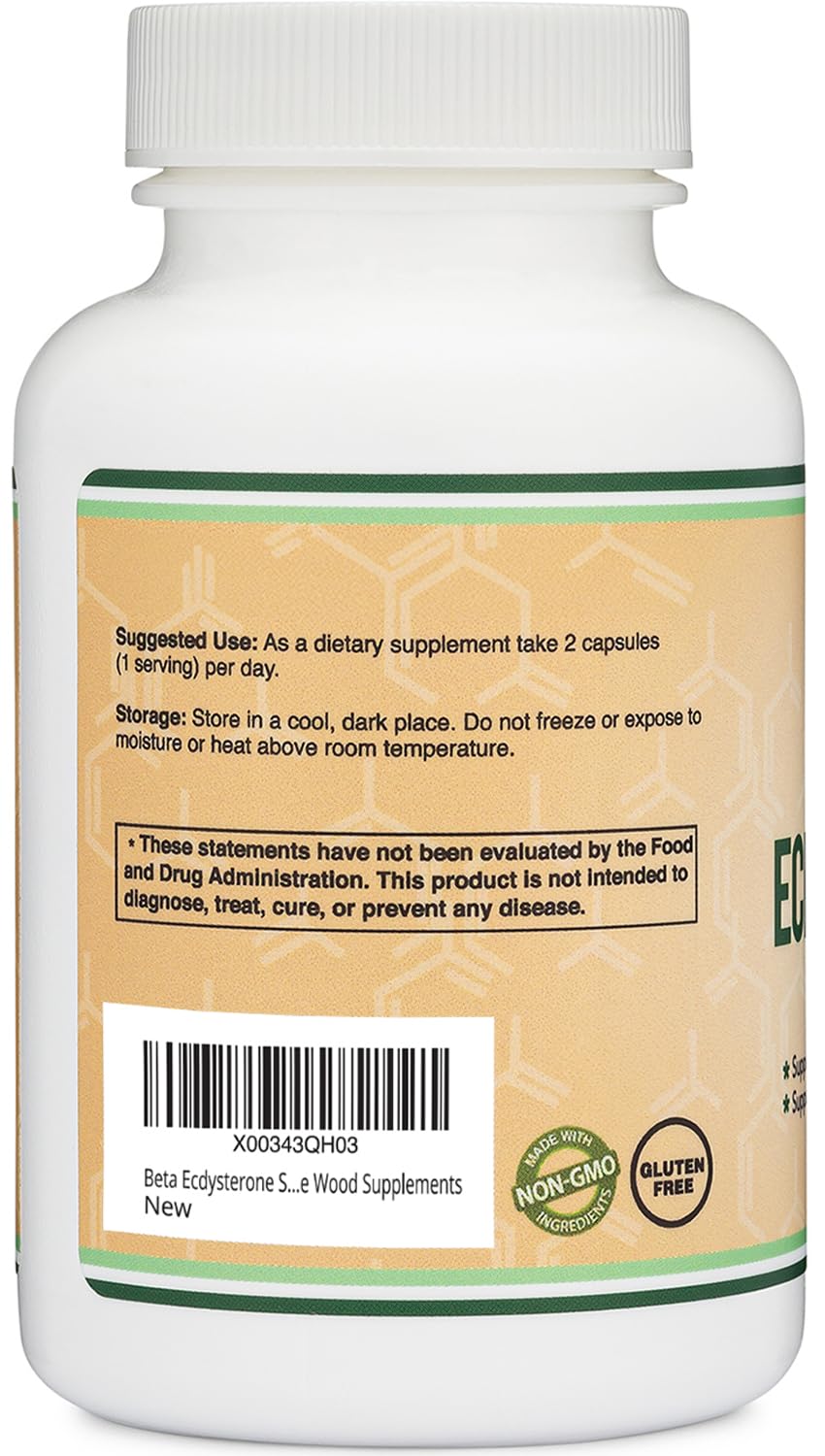 Double Wood Supplements Ecdysterone Capsules 250mg nutrition facts