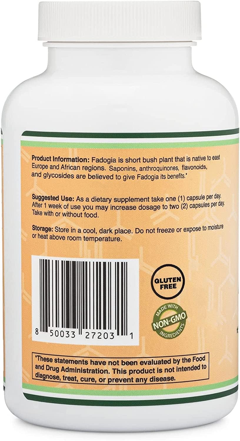 Double Wood Supplements Fadogia Agrestis vegetarian capsules close-up