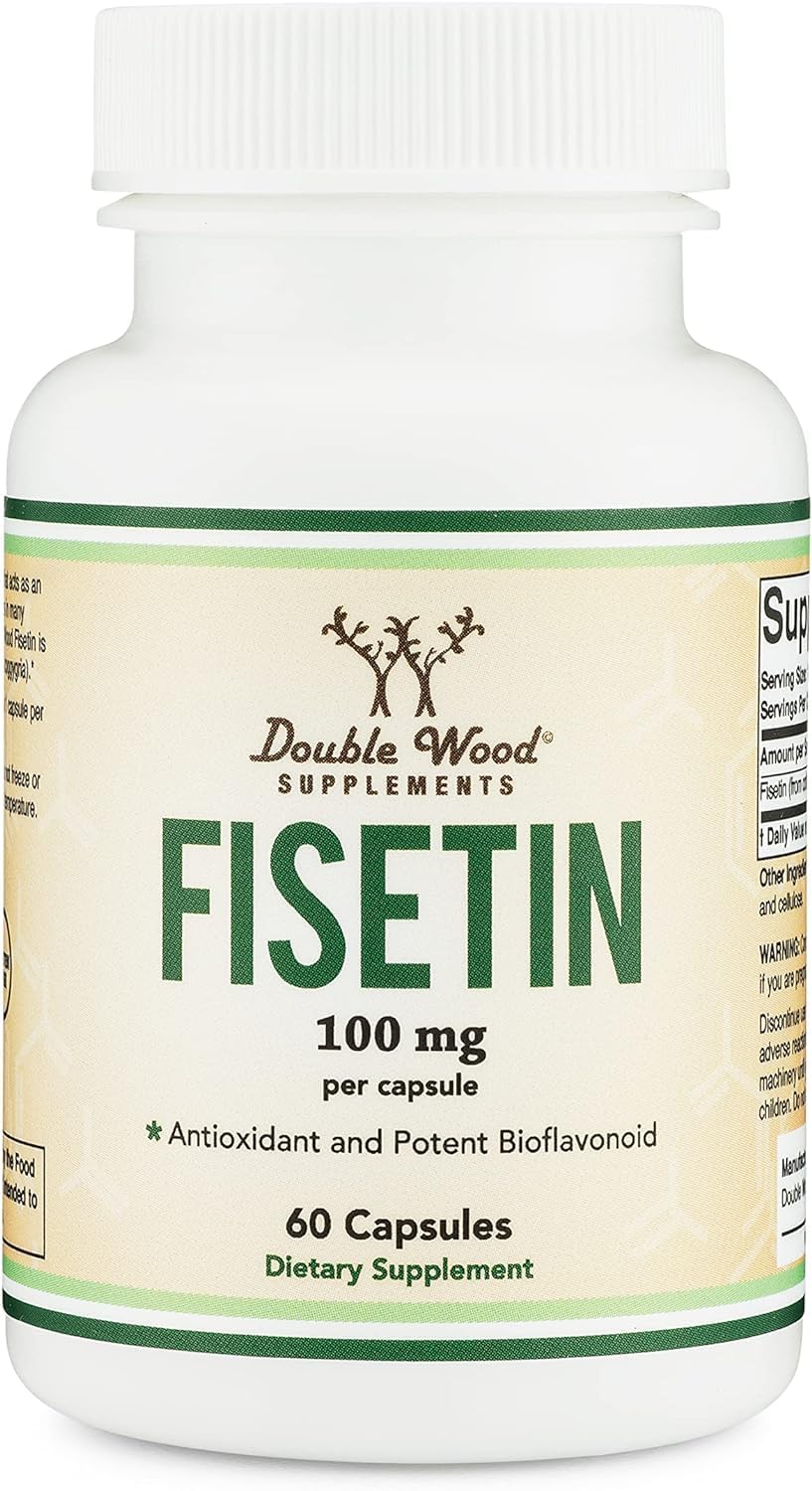 Double Wood Supplements Fisetin 100mg supplement bottle front view