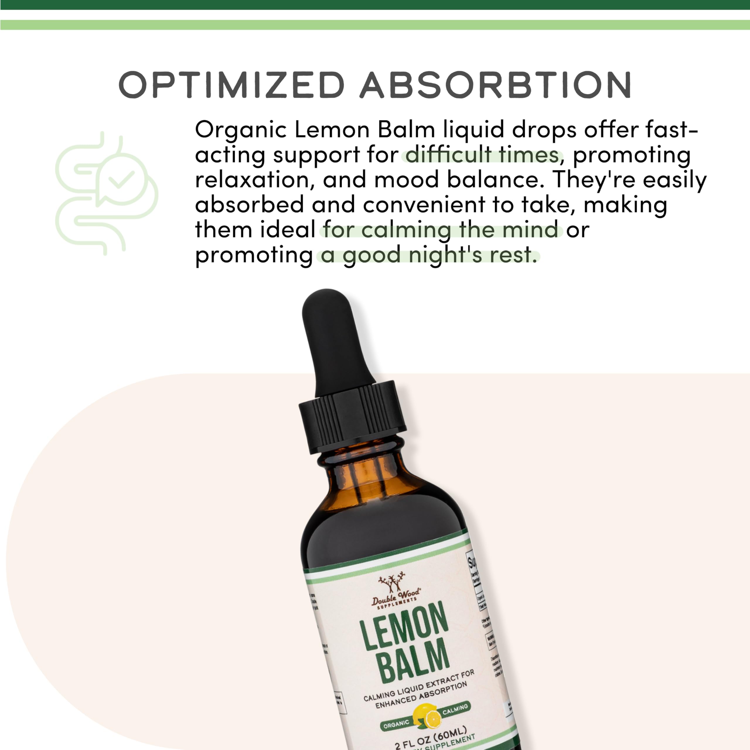 Double Wood Supplements Lemon Balm Liquid Drops packaging