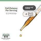 Double Wood Supplements Lemon Balm Liquid Drops with lemon balm leaves
