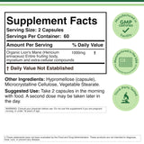 Double Wood Supplements Lion’s Mane Mushroom 1000mg side view