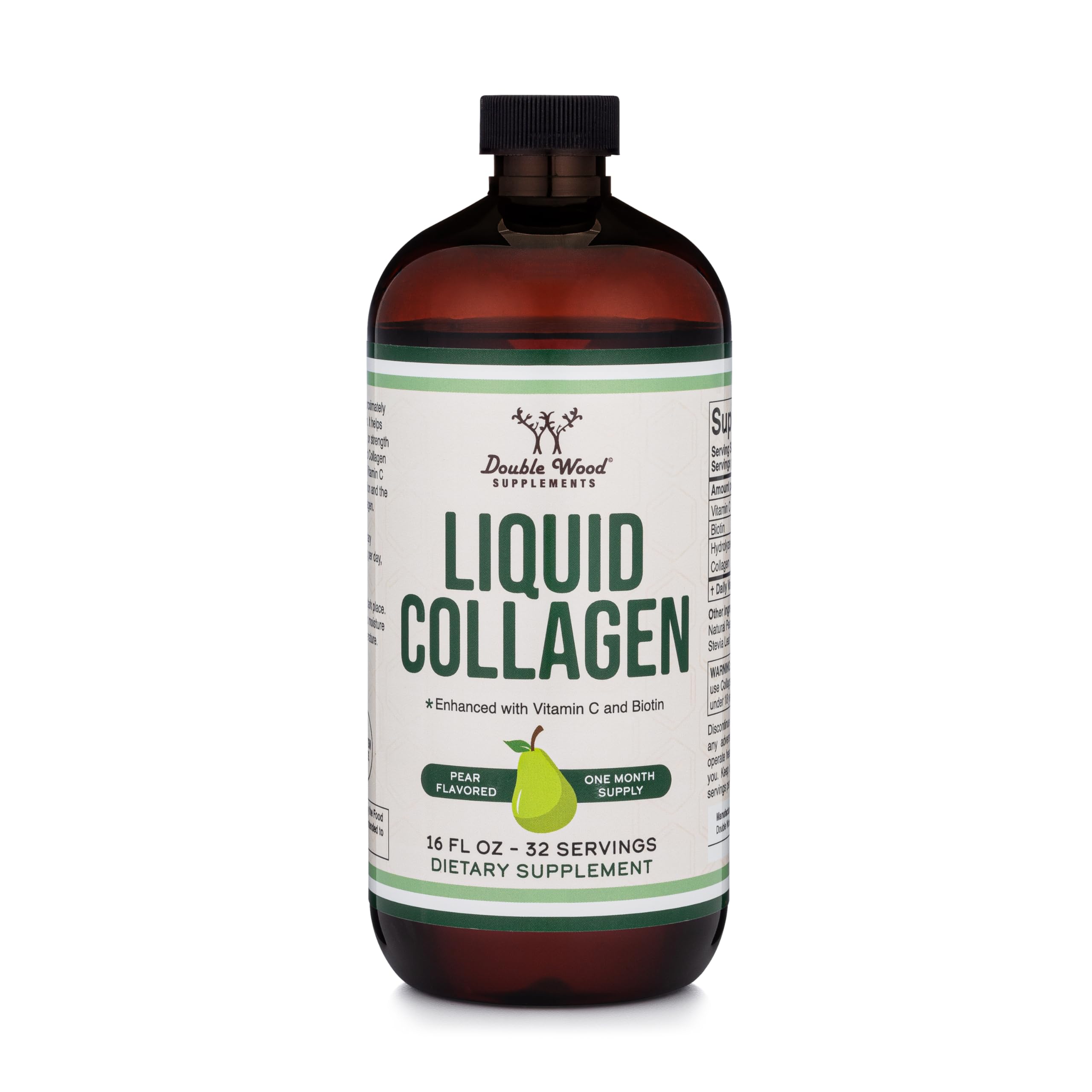 Double Wood Supplements Liquid Collagen 454g front view