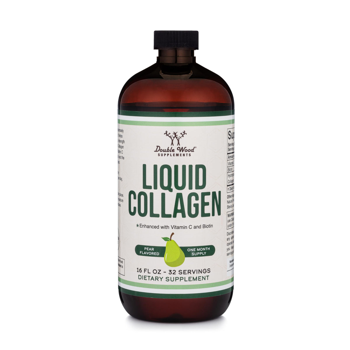 Double Wood Supplements Liquid Collagen 454g front view