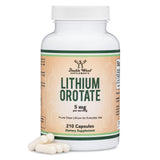 Double Wood Supplements Lithium Orotate 5mg 210 capsules front view