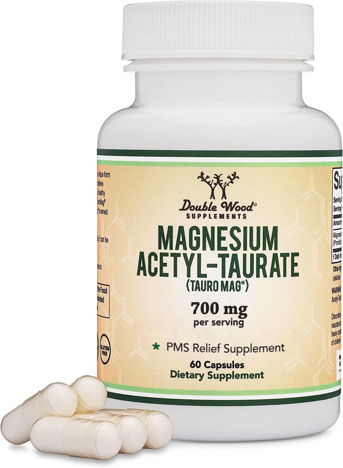 Double Wood Supplements Magnesium Acetyl-Taurate 57g front view