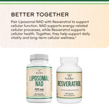 Double Wood Supplements NAD+ 60 Capsules on a wooden table