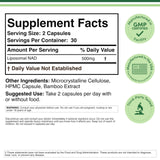 Double Wood Supplements NAD+ 60 Capsules side view