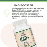 Double Wood Supplements NAD+ 95% Pure Niacin Capsules side view