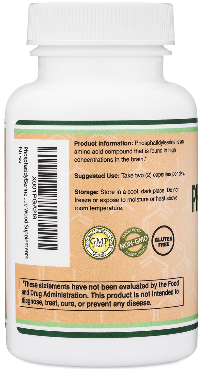 Double Wood Supplements Phosphatidylserine 300mg capsules bottle with label