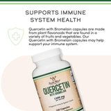 Double Wood Supplements Quercetin with Bromelain 200mg capsules side view