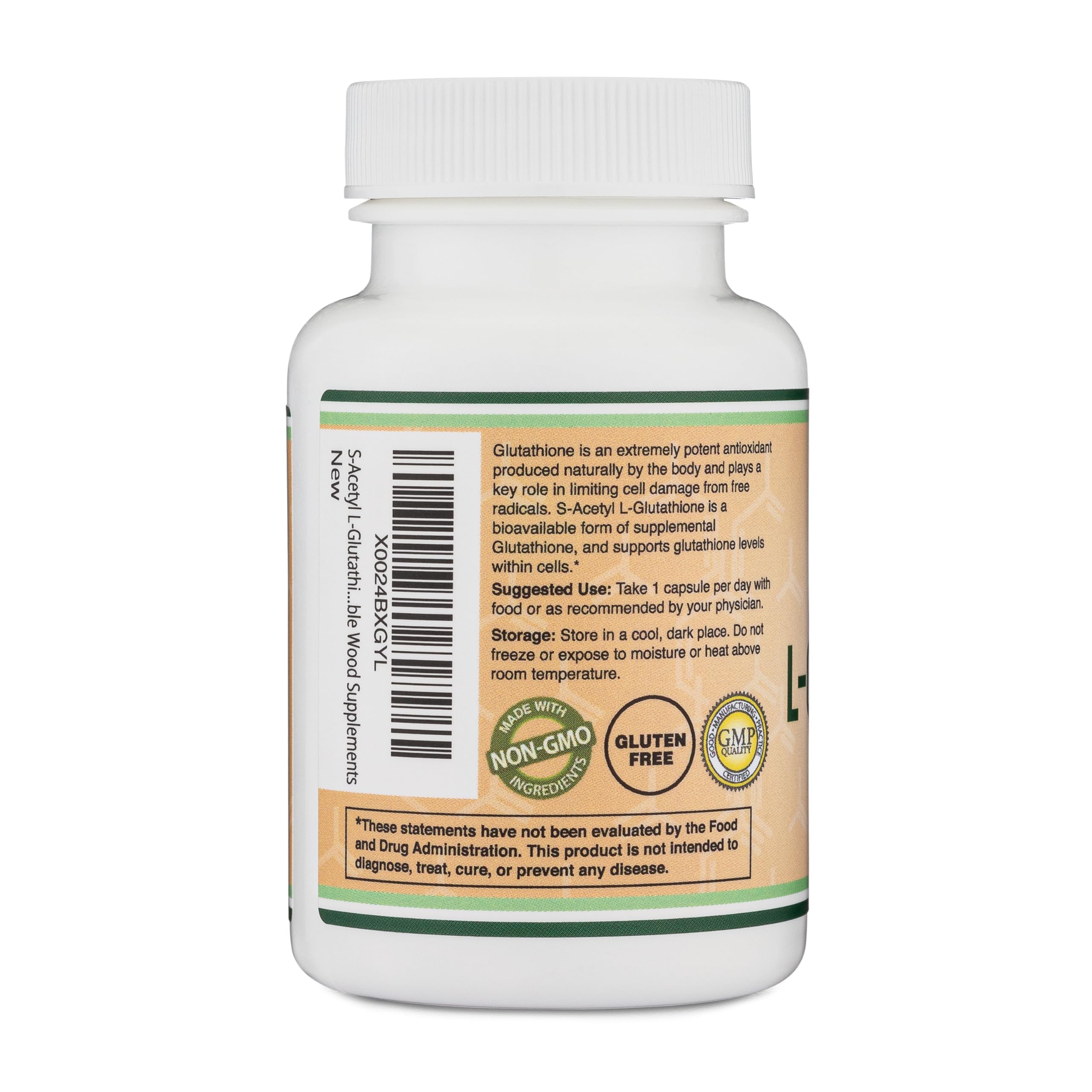 Double Wood Supplements S-Acetyl Glutathione packaging and capsules