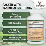 Double Wood Zinc Picolinate bottle with label details