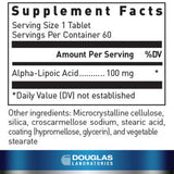 Douglas Laboratories Alpha Lipoic Acid 100mg supplement side view