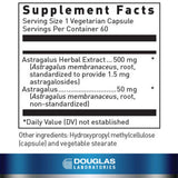 Douglas Laboratories Astragalus Herbal Supplement 500mg side view