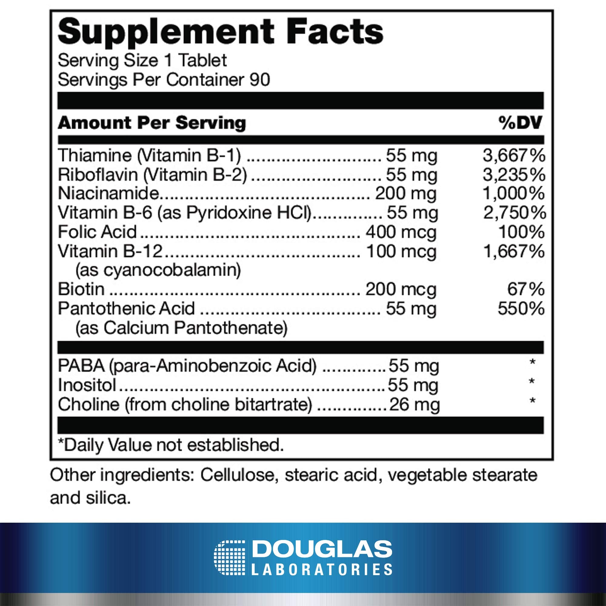 Douglas Laboratories B-Complex Supplement side view