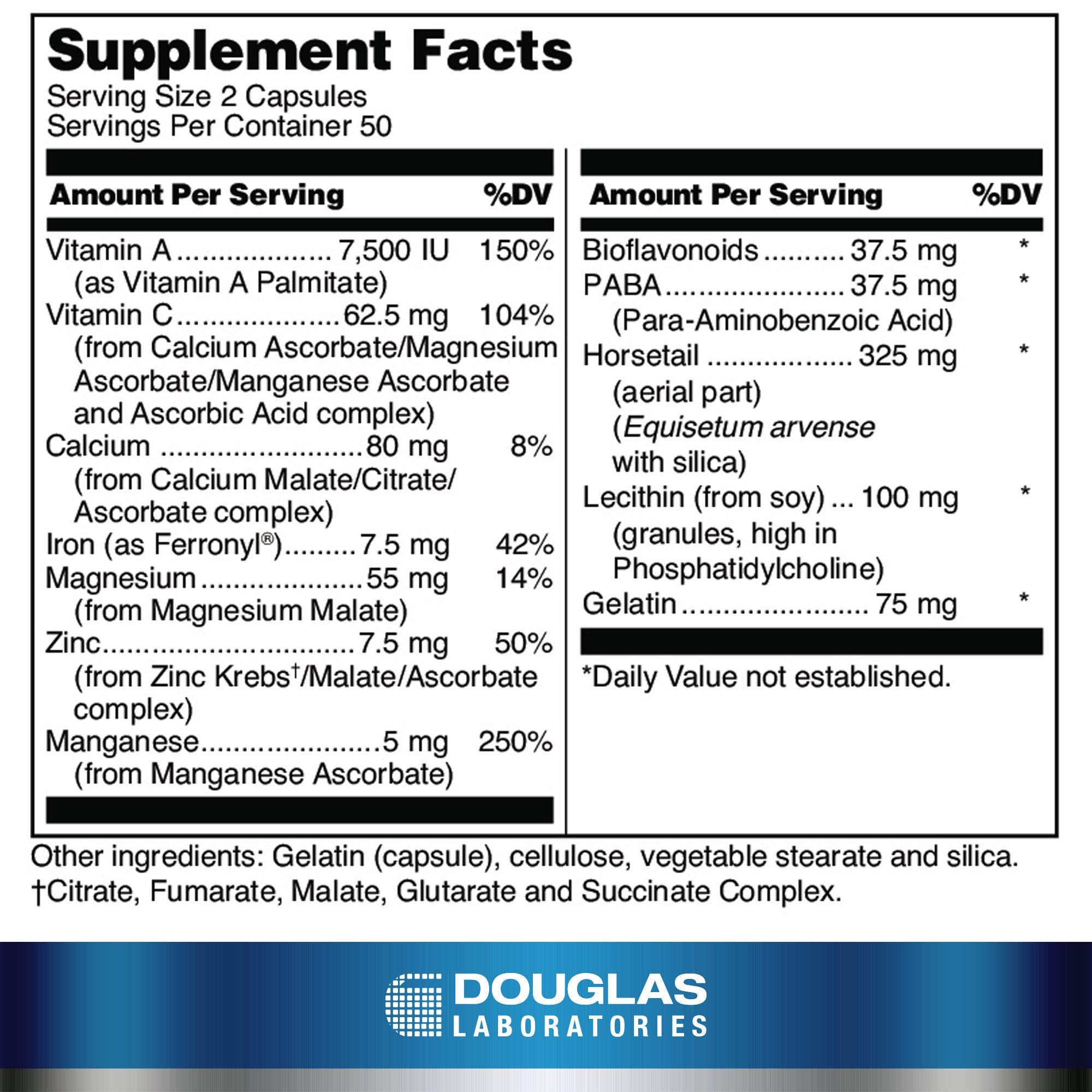 Douglas Laboratories Hair, Skin and Nail Plus Formula side view