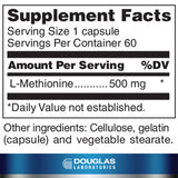Douglas Laboratories L-Methionine 500 mg Capsules side view