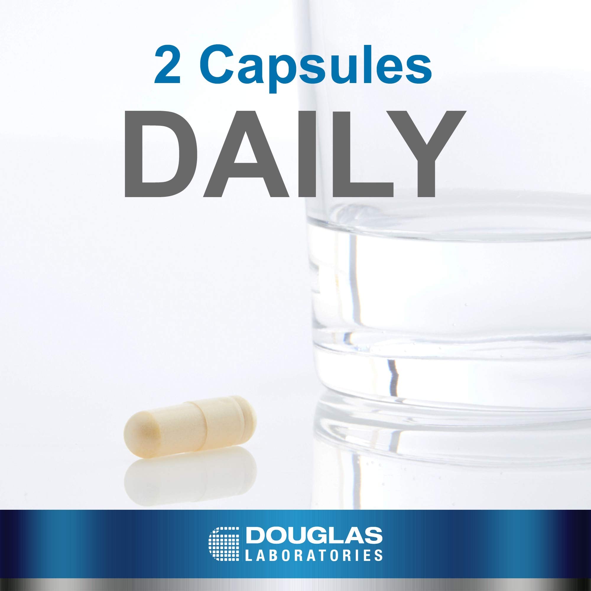 Douglas Laboratories L-Tryptophan capsules on a wooden surface