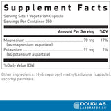 Douglas Laboratories Magnesium/Potassium Aspartate capsules side view