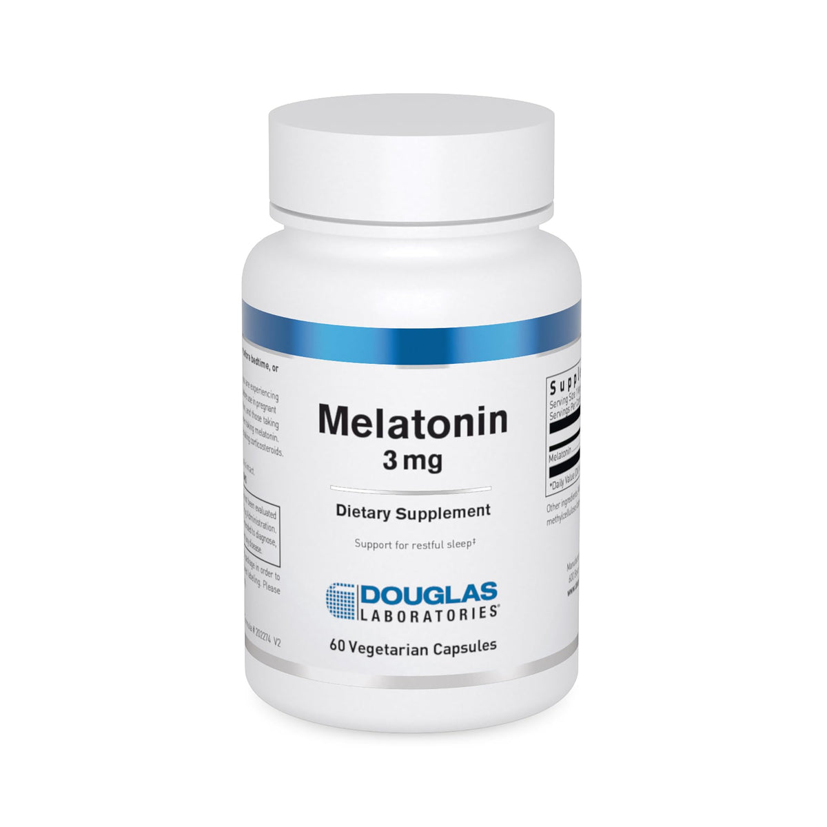 Douglas Laboratories Melatonin 3mg Capsules front view