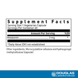 Douglas Laboratories Melatonin capsules bottle with label