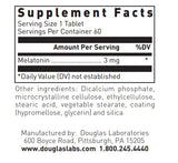 Douglas Laboratories Melatonin Supplement 3mg bottle with label