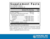 Douglas Laboratories Multi-Enzyme Supplement side view showing tablet details