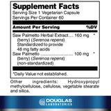Douglas Laboratories Saw Palmetto 160mg supplement side view