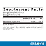 Douglas Laboratories Vitamin C 1000mg capsule bottle side view