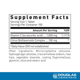 Douglas Laboratories Vitamin C 1000mg tablet back view