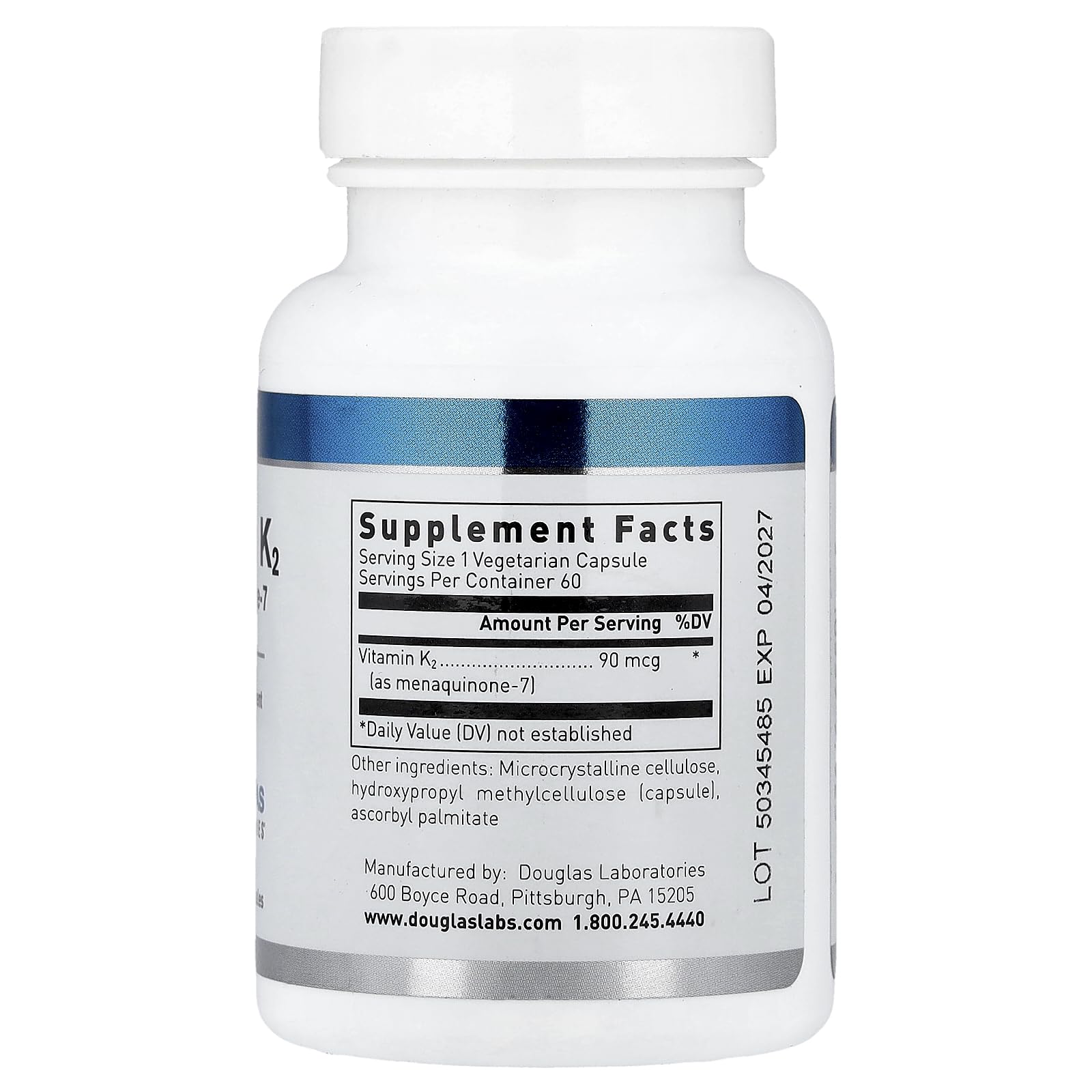 Douglas Laboratories Vitamin K2 90 mcg vegetarian capsules packaging
