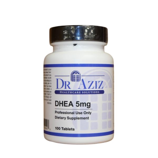 Dr Aziz DHEA Supplement front view with packaging