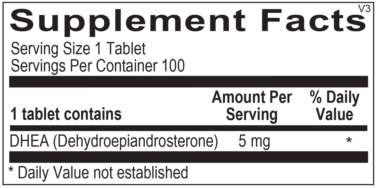 Dr Aziz DHEA Supplement tablet close-up
