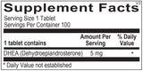 Dr Aziz DHEA Supplement tablet close-up