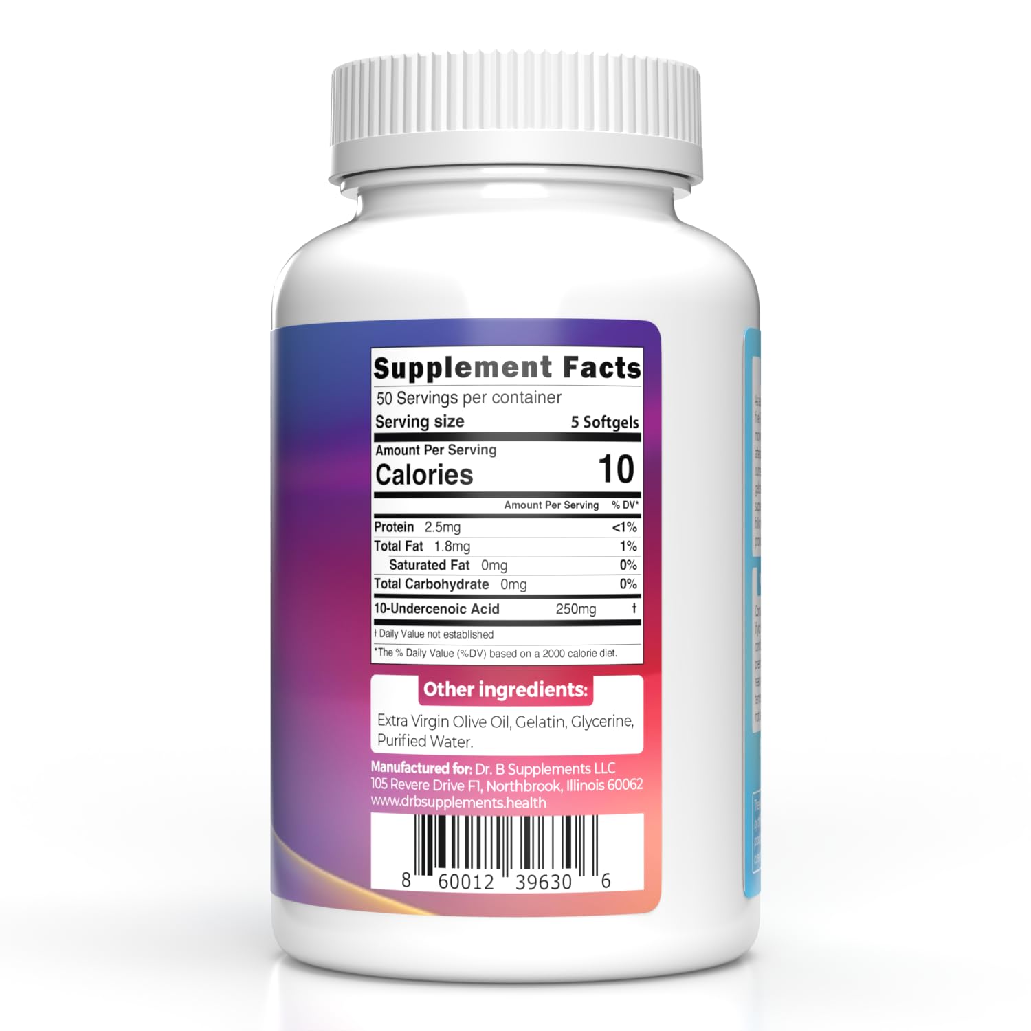 Dr B Supplements Undecylenic Acid 141g packaging